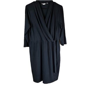 Joan Rivers Women’s Black Faux Wrap Dress Size Medium
